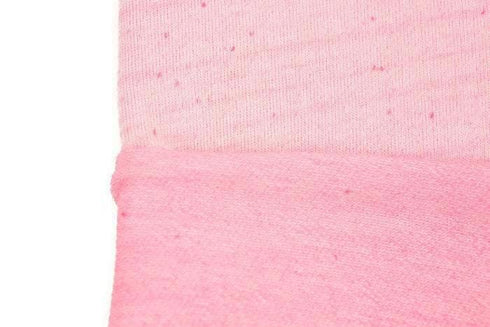 Bright Pink Space Dye French Terry Knit Fabric Remnant 1.75 yards  Extra Wide